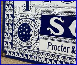 Vintage Ivory Soap Porcelain Sign Gas Station Grocery Store Hardware Motor Oil