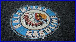 Vintage Kalamalka Porcelain Sign Gas Motor Service Station Pump Oil Rare Ad