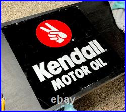 Vintage Kendall Motor Oil Double Sided Sign Gas Oil Soda Advertising Authentic