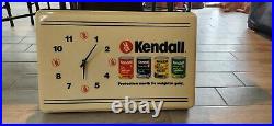 Vintage Kendall Motor Oil Lighted Garage Clock