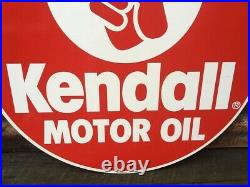 Vintage Kendall Motor Oil Metal Sign Gas Station Oil 23 Inch VTG Scioto Signs