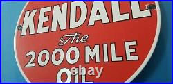 Vintage Kendall Motor Oil Porcelain Gas Motor Oil Service Station Peace Sign
