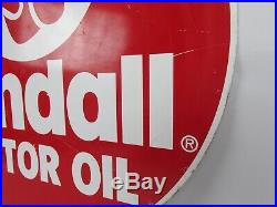 Vintage Kendall Motor Oil Sign Metal Double Sided 23 Gas Can Pump SCIOTO SIGNS
