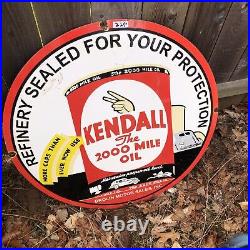 Vintage Kendall motor oil? Dealer porcelain sign large