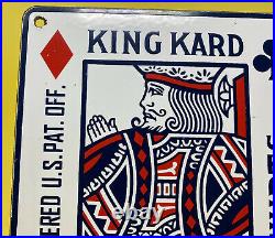 Vintage King Kard Overalls Porcelain Sign Mechanic Gas Station Motor Oil Pump