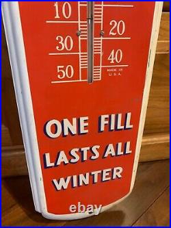 Vintage LG Atlas Perma-Guard Antifreeze Motor Oil Gas Thermometer Sign Works