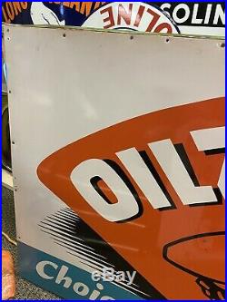 Vintage Large Oilzum Motor Oil Gasoline Sign Not Porcelain Dealership Gas Oil