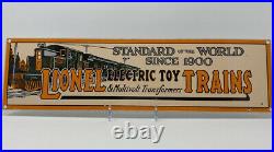 Vintage Lionel Electric Trains Porcelain Sign Gas Station Motor Oil Pump Plate