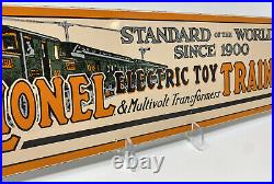 Vintage Lionel Electric Trains Porcelain Sign Gas Station Motor Oil Pump Plate
