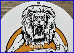 Vintage Lions Drag Strip Porcelain Sign Track Race Gas Station Motor Oil Pump Vintage Lions Drag Strip Porcelain Sign Track Race Gas Station Motor Oil Pump
