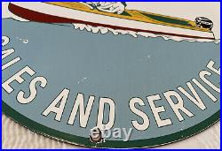 Vintage Mercury Kiekhaefer Porcelain Sign, Gas Station, Pump Plate, Motor Oil