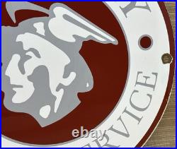 Vintage Mercury Motors Sales & Service Porcelain Dealership Sign Motor Oil Gas