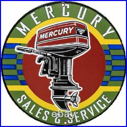 Vintage Mercury Outboard Motor Porcelain Sign Sales & Service Marine Gas Oil Vintage Mercury Outboard Motor Porcelain Sign Sales & Service Marine Gas Oil