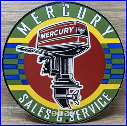 Vintage Mercury Outboard Motor Porcelain Sign Sales & Service Marine Gas Oil Vintage Mercury Outboard Motor Porcelain Sign Sales & Service Marine Gas Oil