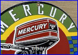 Vintage Mercury Outboard Motor Porcelain Sign Sales & Service Marine Gas Oil Vintage Mercury Outboard Motor Porcelain Sign Sales & Service Marine Gas Oil