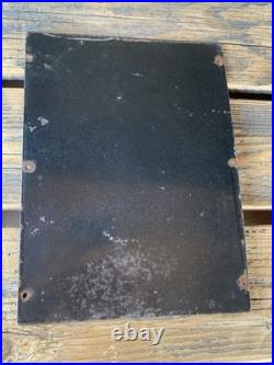 Vintage Merkle's Blue-j Brooms Motor Oil Porcelain Service Pump Station Gas Sign