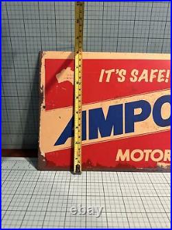 Vintage Metal Ampol Motor Oil Sign 12x8 BS3