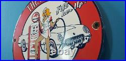 Vintage Mobil Gasoline Porcelain Gas Motor Oil Pegasus Friendly Chevrolet Sign