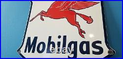 Vintage Mobil Gasoline Porcelain Gas Service Station Pump Pegasus Motor Oil Sign