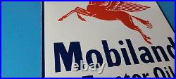 Vintage Mobil Gasoline Porcelain Gas Service Tractor Pegasus Motor Oil Sign