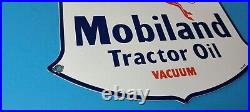 Vintage Mobil Gasoline Porcelain Gas Service Tractor Pegasus Motor Oil Sign