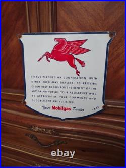 Vintage Mobil Gasoline Sign Pegasus Porcelain Motor Oil Gas Pump Large Sign Vintage Mobil Gasoline Sign Pegasus Porcelain Motor Oil Gas Pump Large Sign