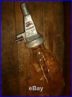 Vintage Mobil Motor Oil Can Bottle Filpruf Gargoyle Sign Bottle