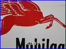 Vintage Mobil Porcelain Sign Old Gas Station Motor Oil Service Garage Pegasus 12