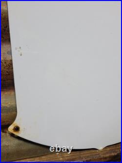 Vintage Mobil Porcelain Sign Old Mobilgas Special Gas Pump Shield 12 Motor Oil