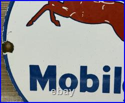 Vintage Mobilgas Marine Porcelain Sign Dealership Gas Station Mobil Motor Oil