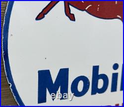 Vintage Mobilgas Marine Porcelain Sign Dealership Gas Station Mobil Motor Oil Vintage Mobilgas Marine Porcelain Sign Dealership Gas Station Mobil Motor Oil