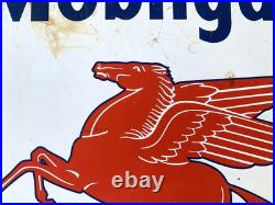 Vintage Mobilgas Mobiloil Mobilgas Pegasus Gasoline Porcelain Motor Oil Sign