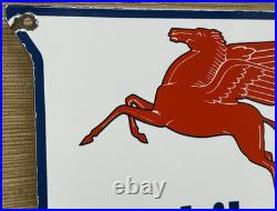 Vintage Mobilgas Special Porcelain Sign Dealership Gas Mobil Motor Oil Peggy Gas