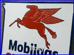 Vintage Mobilgas Special Porcelain Sign Dealership Gas Mobil Motor Oil Peggy Gas