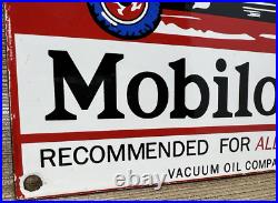 Vintage Mobiloil Porcelain Sign Dealership Gas Station Mobil Motor Oil Peggy Vintage Mobiloil Porcelain Sign Dealership Gas Station Mobil Motor Oil Peggy