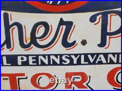 Vintage Mother Penn Porcelain Sign Old Pennsylvania Motor Oil Garage Service 28 Vintage Mother Penn Porcelain Sign Old Pennsylvania Motor Oil Garage Service 28