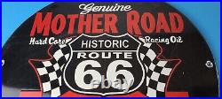 Vintage Mother Road Porcelain Hi Speed Motor Oil Route 66 Gas Pump Service Sign