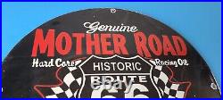 Vintage Mother Road Porcelain Hi Speed Motor Oil Route 66 Gas Pump Service Sign