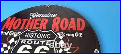 Vintage Mother Road Porcelain Hi Speed Motor Oil Route 66 Gas Pump Service Sign