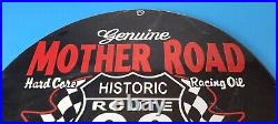 Vintage Mother Road Porcelain Hi Speed Motor Oil Route 66 Gas Pump Service Sign