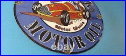 Vintage Motor Oil Porcelain Sign Brunswick Sign Gasoline Pump Plate Sign