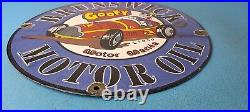 Vintage Motor Oil Porcelain Sign Brunswick Sign Gasoline Pump Plate Sign