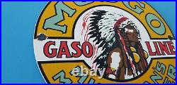 Vintage Musgo Gasoline Porcelain Gas Motor Oil Service Station Pump Sign