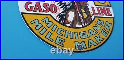 Vintage Musgo Gasoline Porcelain Gas Motor Oil Service Station Pump Sign