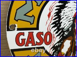 Vintage Musgo Gasoline Porcelain Sign Gas Station Pump Motor Oil Service Vintage Musgo Gasoline Porcelain Sign Gas Station Pump Motor Oil Service