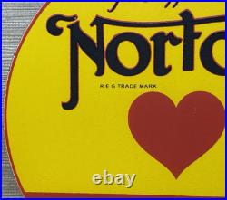 Vintage Norton Motorcycles Porcelain Sign General Motors Dealership Gas Oil