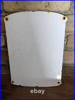 Vintage Nourse Motor Oil Can Porcelain Gas Station Pump Sign 11 X 8