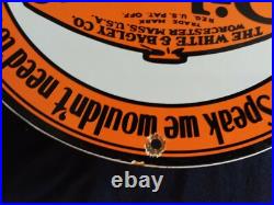 Vintage Oilzum Gasoline / Motor Oil Porcelain Gas Pump Sign