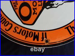 Vintage Oilzum Gasoline / Motor Oil Porcelain Gas Pump Sign