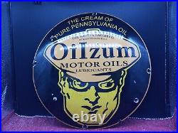 Vintage Oilzum Motor Oil Metal Advertising Sign